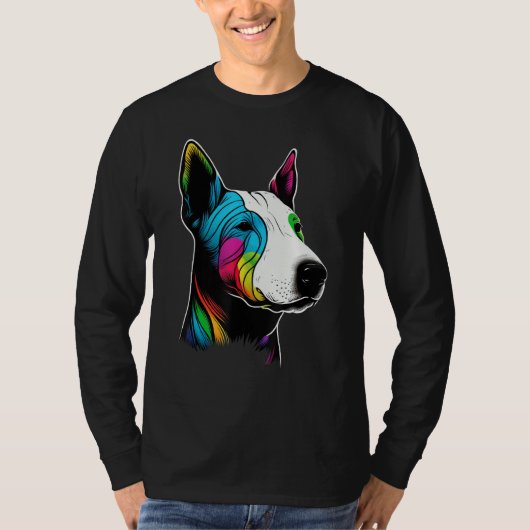 Cute Bull Terrier Dog on Bull Terrier  3 T-Shirt (Vorderseite)