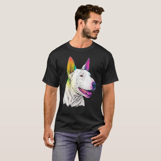 Cute Bull Terrier Dog on Bull Terrier 4 T-Shirt (Vorne ganz)