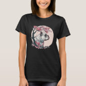 Cute Bulldog Cherry Blossom Dog Breed Japanese Wat T-Shirt (Vorderseite)