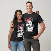 Cute Bulldog Headbands T-Shirt (Unisex)