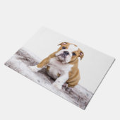 Cute Bulldog Puppy Fußmatte (Schrägansicht)