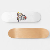 Cute Bulldog Skater Skateboard (Horizontal)