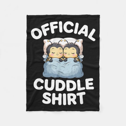 Cute Bumble Bee Couple Cuddle  Fleecedecke (Vorderseite)
