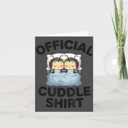 Cute Bumble Bee Couple Cuddle  Karte (Vorderseite)