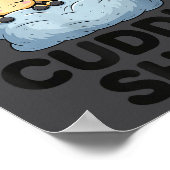 Cute Bumble Bee Couple Cuddle  Poster (Ecke)