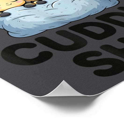 Cute Bumble Bee Couple Cuddle  Poster (Ecke)