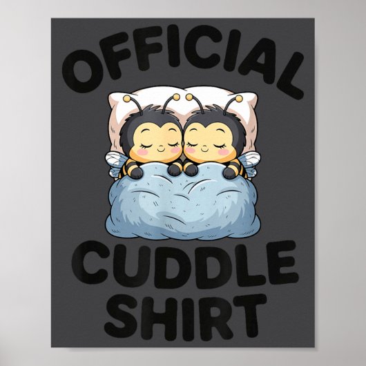 Cute Bumble Bee Couple Cuddle  Poster (Vorne)