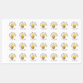 Cute Bumble Bee Handmade with Love Personalized Etiketten (Blatt)