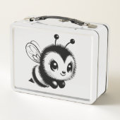 Cute Bumble Bee Metall Brotdose (Rückseite)