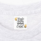 Cute bumble bee thanks for buying handmade & local etiketten (Befestigt)