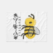 Cute Bumblebee Bee Yourself  Fleecedecke (Vorderseite (Horizontal))