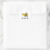 Cute Bumblebee Bee Yourself  Runder Aufkleber (Tasche)