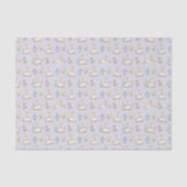 Cute Bunnies and Wildflowers Pattern Seidenpapier (Vorderseite)