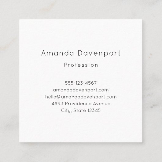 Cute Bunnies Sharing a Heart Quadratische Visitenkarte (Rückseite)