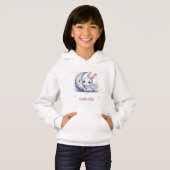 cute bunny and crescent moon  hoodie (Vorne ganz)