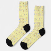 Cute Bunny Animals Pastel colors Customizable! Socken (Linkes Detail)