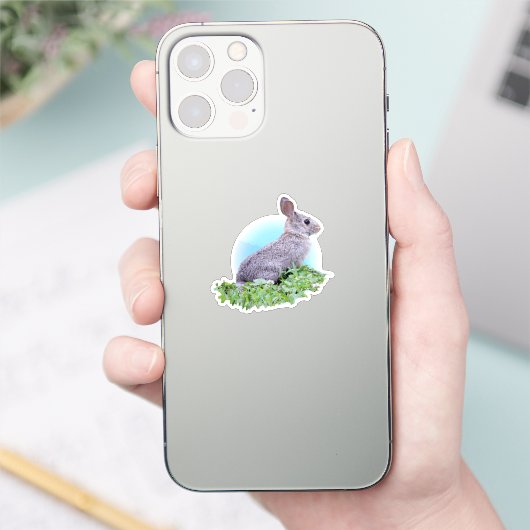 Cute Bunny Aufkleber (Telefon)