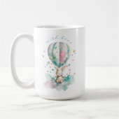 Cute bunny AVIATION, personalisiert Kaffeetasse (Links)