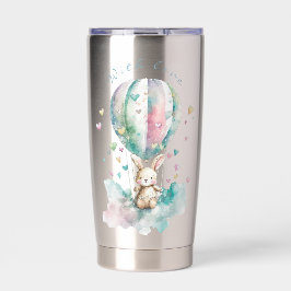 Cute bunny AVIATION, personalisiert Thermobecher