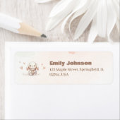 Cute bunny baby shower  Etiqueta de remitente (Insitu)