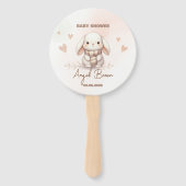 Cute Bunny Baby Shower Fächer (Vorderseite)