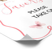 Cute Bunny Baby Shower Girl Favors Poster (Ecke)