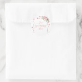 Cute Bunny Baby Shower Girl Leave Your Message Runder Aufkleber (Tasche)
