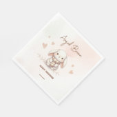 Cute Bunny Baby Shower napkin Serviette (Ecke)