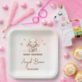 Cute Bunny Baby Shower Pappteller (Party)