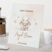 Cute Bunny Baby Shower Sockelschild (In Situ)