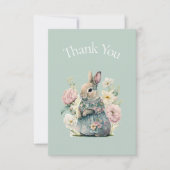 Cute Bunny Baby Shower Thank You Dankeskarte (Vorderseite)