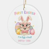 Cute Bunny Baby's First Easter  Keramik Ornament (Links)
