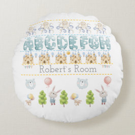 Cute Bunny  Bear pastel antistress Rundes Kissen