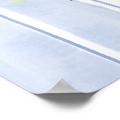 Cute Bunny Boy Clothesline Baby Shower Welcome Poster (Ecke)