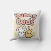Cute Bunny Buds Easter Throw Pillow Kissen (Rückseite)