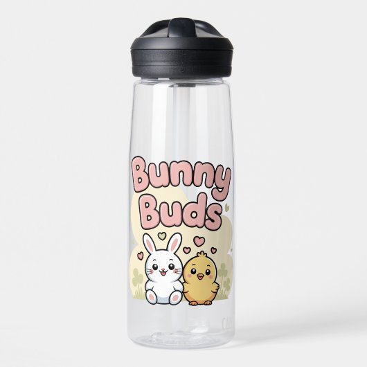 Cute Bunny Buds Easter Water Bottle Trinkflasche (Vorne)