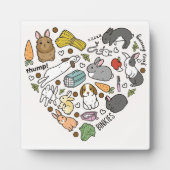  Cute Bunny Bunnies Reusable friendly Bunny Lover Fotoplatte (Vorderseite)