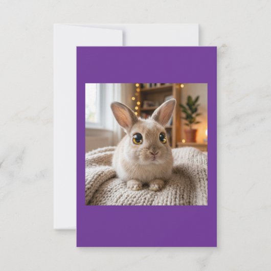 Cute bunny card dankeskarte (Vorderseite)