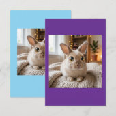 Cute bunny card dankeskarte (Vorne/Hinten)
