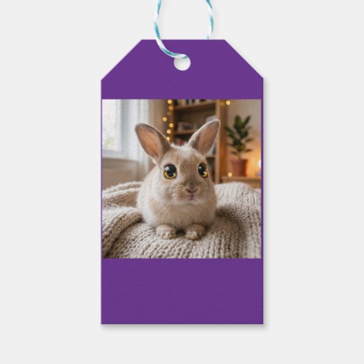 Cute bunny card geschenkanhänger (Vorderseite)