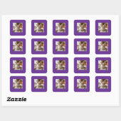 Cute bunny card quadratischer aufkleber (Blatt)