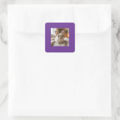 Cute bunny card quadratischer aufkleber (Tasche)