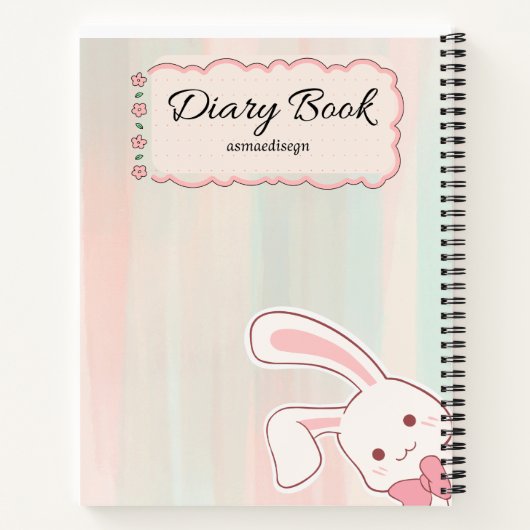 cute bunny diary notebook, notizblock (Rückseite)