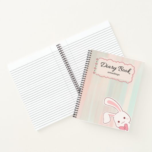 cute bunny diary notebook, notizblock (Innenseite)