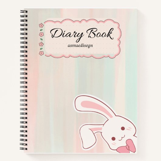 cute bunny diary notebook, notizblock (Vorderseite)