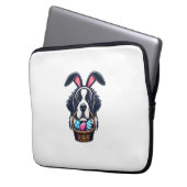 Cute Bunny Ear Saint Bernard Dog Easter Egg Owner  Laptopschutzhülle (Vorderseite Links)