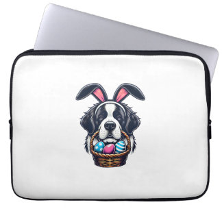 Cute Bunny Ear Saint Bernard Dog Easter Egg Owner  Laptopschutzhülle