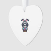 Cute Bunny Ear Saint Bernard Dog Easter Egg Owner  Ornament (Vorderseite)