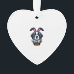 Cute Bunny Ear Saint Bernard Dog Easter Egg Owner  Ornament<br><div class="desc">Cute Bunny Ear Saint Bernard Dog Easter Egg Owner Lover Mom T-Shirt</div>