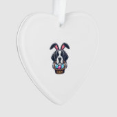 Cute Bunny Ear Saint Bernard Dog Easter Egg Owner  Ornament (Vorderseite)